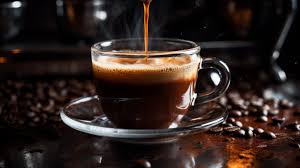 Wallpaper cup, drink, beans, coffee, digital art, pouring, depth of field,  AI art for mobile and desktop, section ии арт, resolution 2912x1632 -  download
