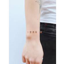 The Year 1990 Tattoo Inked On The Right Wrist By Tattooist Zaya Tattoos Ink Tattoo Wrist Tattoos