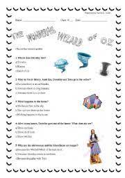 Pixie dust, magic mirrors, and genies are all considered forms of cheating and will disqualify your score on this test! English Worksheets The Wonderful Wizard Of Oz Chapter 1 Quiz