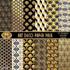 Great Gatsby Black And Gold Art Deco Wallpaper 12 Art Deco Paper Digital Backgrounds 12 X 12 Art By Detourdujour Art Deco Pattern Art Deco Wallpaper Art Deco Design