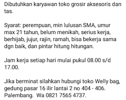Apa saja bahan untuk membuat tas di pabrik tas bandung? Lowongan Kerja Palembang Photos Facebook
