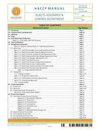 Gfs Qacd Mn 001 Haccp Manual Pages 1 50 Text Version