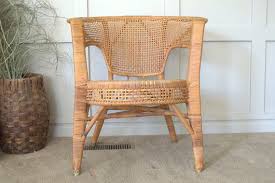 1960s Calif Asia Vintage Wicker Porch Chair California Barrel Rattan Chair With Rolled Arms Boho Decor Wicker Chair Wicker Chair Porch Chairs Rattan Chair