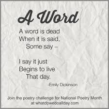 Poetry Challenge For Kids Week 2 Dickinson Poems Emily Dickinson Poems Poetry