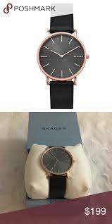 Black And Rose Gold Mens Watch Skagen Men S Watch Hagen Skw6447 Skagen Skw6447 Hagen Slim Rose Gold Black Leather In Box As Shown Brand New Skagen Mens Watches Skagen Men Watches For Men