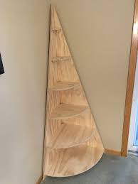 Corner Christmas Village Display Shelf Collapsible Handcrafted By Jason Cooper Corner Christmas Tree Diy Christmas Village Displays Diy Christmas Village