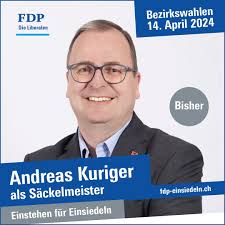 Andreas Kuriger am 14. April wieder als Säckelmeister wählen 🗳️