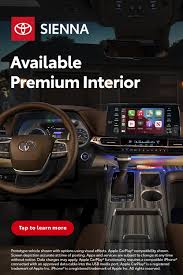 At this time, the apple carplay software update is only available for 2019 toyota sienna and camry models. Upgrade To An Available Premium Interior With Standard Apple Carplay With Your Iphone Bus Interior Best Luxury Cars Toyota Sienna