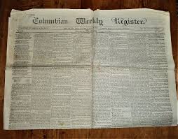 Columbian Weekly Register Newspaper New Haven Ct Civil War 1 23 1864 Civil War Newspaper Civil War Columbian