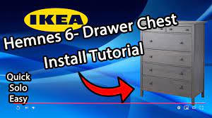 Need a manual for your ikea hemnes (3 drawers) dresser? Ikea Hemnes 6 Drawer Chest Install Tutorial Youtube
