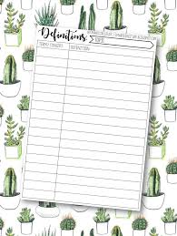 Download Free Student Printables Templates Like This Definitions Prin School Organization Printables School Organization College College Student Organization