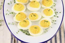 Instructions cut eggs in half and scoop out the yolks, put yolks in a medium bowl and the whites on a pretty plate. Easy Deviled Eggs Classic Recipe Miss In The Kitchen