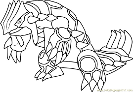 Pokemon Primal Groudon Coloring Pages