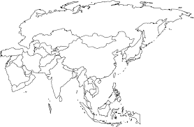 Asia is so large that it makes up around the third of the entire world's land mass. Blank Map Of Asia