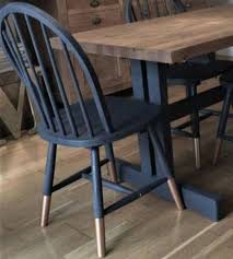 Update Dining Chairs Paint Navy W Gold Dipped Legs Chairs Dining Dipped Paint U Dining Chair Makeover Upcycled Dining Chairs Painted Dining Room Table