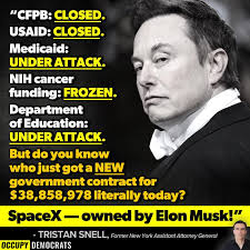 Elon IS the swamp. Follow Occupy...