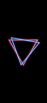 Dual Triangles Neon Wallpaper Smartphone Wallpaper 4k Wallpaper Iphone