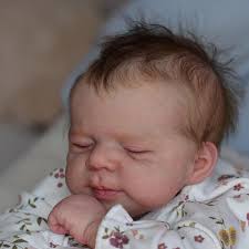 Sleeping Girl 18" Reborn Baby Dolls Chubby Adorable Vinyl Full Body Newborn  Doll