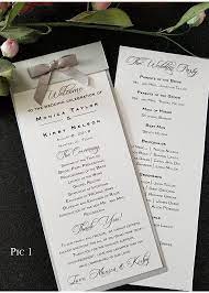 Wedding Program Wedding Program With Bow Metallic Wedding Etsy Wedding Programs Metallic Wedding Silver Wedding Invitations