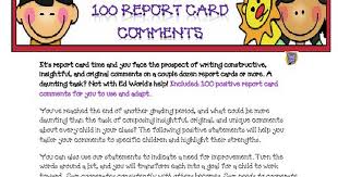 End of year report card comments. 100 Report Card Comments Pdf Google Drive