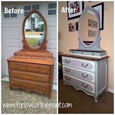 Before And After Vintage Henry Link Dresser And Mirror In Paris Grey Duck Egg Blue And Old White Painted Furniture Colors Colorful Furniture Furniture