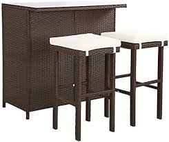 Check spelling or type a new query. Wicker Patio Furniture 3 Piece Patio Set Chairs Wicker Outdoor Rattan Conversation Sets Bistro Set Coffee Table For Yard Or Backyard Amazon Ae Patio Lawn Garden