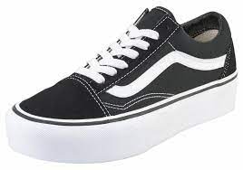 vans old skool platform plateausneaker hochwertiger obermaterialmix aus leder und textil online kaufen otto sneaker damen schwarz