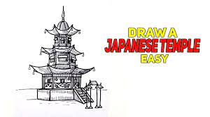 How To Draw A Japanese Temple. - Youtube