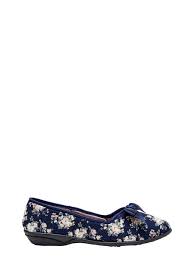 grosby floral slipper with bow navy 10 harris scarfe