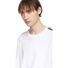 Hugo White Doby Sweatshirt Hugo Boss