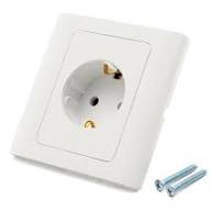Single EU German Standard Electrical Plug Socket Wall Power Outlet Panel  16A European Round Hole Power Outlet AC 250V - Amazon.com