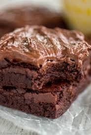 Chewy Brownies With Chocolate Fudge Frosting Sprinkle Some Sugar Recipe Brownie Frosting Chocolate Fudge Frosting Chewy Brownies