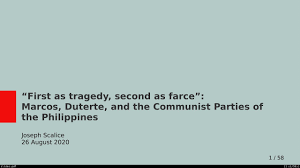 Francisco tiongson duque iii (tagalog: First As Tragedy Second As Farce Marcos Duterte And The Communist Parties Of The Philippines World Socialist Web Site