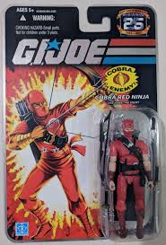 G I Joe 25th Anniversary Cobra Red Ninja Action Figure Gi Joe Ninja Action Figures Action Figures