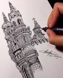 Pin By Amy Edmans On Art Architecture Drawing Art Detailed Drawings Ink Pen Drawings