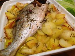 Pesce e patate al forno. Orata Al Forno Con Patate Cucino Ma Sarei A Dieta
