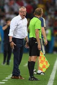 Sweden Manager Janne Andersson Reacts With The Assistant Referee Referee Fifa World Cup Soccer Coaching