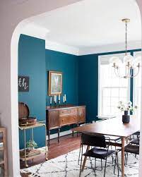 Teal dining chairs are the perfect piece to bring a hint of color to your dining room without overpowering anything else. Hunker On Instagram Bold Teal Dining Room Inspo Submitted By Cassmakeshome Link In Bio For More Dining Room Teal Teal Living Rooms Dining Room Blue