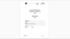 Afișarea rezultatelor finale după soluționarea contestațiilor. Model Evaluare Nationala Clasa A 4 A Subiecte 2019 Testul 2