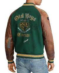 Polo Ralph Lauren Varsity Inspired Jacket Northwest Pine Cooper Brown Polo Ralph Lauren Ralph Lauren Jackets
