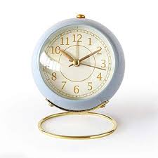 Small Table Clocks Vintage Decorative Desk Clocks Non Ticking Tabletop Alarm Clock For Bedroom Living Room Kitc In 2020 Small Table Clock Alarm Clock Desk Clock Design