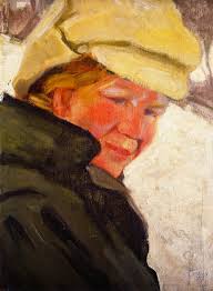 Franz Marc Portrait de Maria Frank au chapeau blanc, 1906, 30×41 cm :  Descriptif de l'œuvre