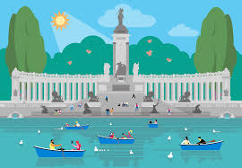 Ilustracion Parque Del Retiro Madrid Ilustradora Madrid Dibujante Freelance Estefania Cordoba