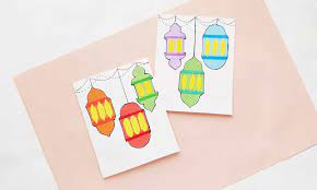 Cut them in cone shape at the end. How To Make Eid Greeting Cards Free Printable Template