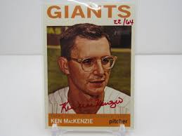 KEN MACKENZIE 2013 TOPPS HERITAGE REAL ONE RED INK AUTOGRAPH AUTO #22/64!