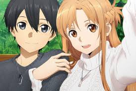 Kirito X Asuna Selfie Sword Art Online Seni Anime Animasi