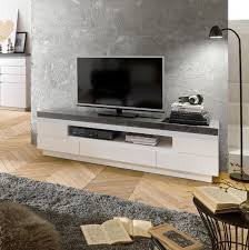 Tv Lowboard Namona Ii Inkl Beleuchtung Matt Weiss X2f Beton Dekor Home24 Tv Lowboard Lowboard Haus