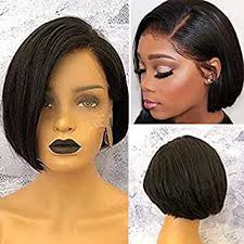 We offer fashion long curly and short curly wig, explosion and bob wig for women Amazon Com Short Straight Bob Cut Full Lace Wigs Human Hair For Black Women Glueless Brazilian Virgin Hair Left Side Part Pre Plucked With Baby Hair Bob Wigs Bleached Knots 1b 8inch