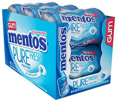 Mentos Pure Fresh Sugar Free Chewing Gum With Xylitol Fresh Mint Valentines Day Gifts Bulk 50 Piece Bottle Pack Of 6 Sugar Free Mints Fresh Sugar Gum