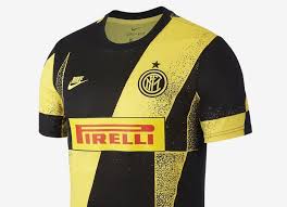 Black And Yellow Jersey Shirt Inter Milan Football Top Tour Yellow Black Intermilan Fcinter Nikefootball Football Tops Milan Football Yellow Black
